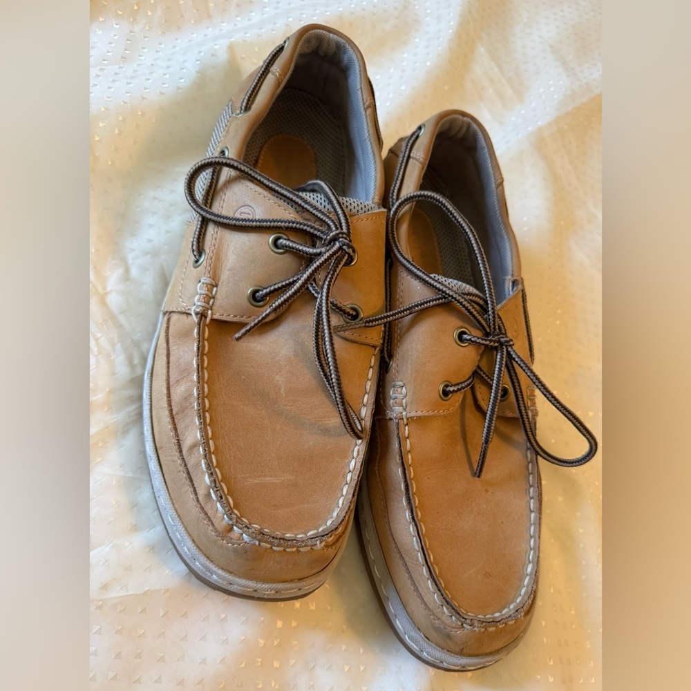 Rockport Boat Shoes Men’s Size 10 Leather Upper Brown